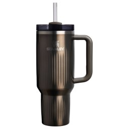 Stanley - termos tip sticla cu pai - Fluted Tumbler - Premium Gun Metal - 1.2 ml