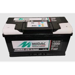 Baterie auto 100Ah Midac Itineris EFB Start-Stop 353x175x190 850A 12V