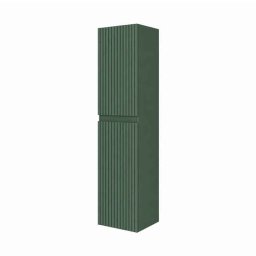 Dulap baie suspendat ,Fluminia Pisa, front riflat, 2 uși Soft Close, MDF, verde