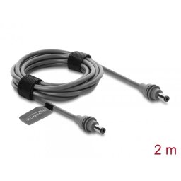 Cablu DC 5.5 x 2.1 mm 100W T-T compatibil cu Starlink Mini 2m Gri, Delock 91823