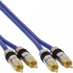 Cablu Audio InLine RCA - RCA 15m Albastru