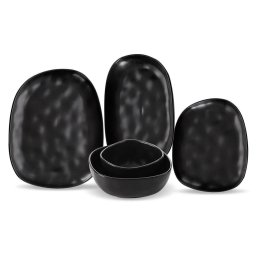 Set Vesela Zass Gourmet ZG-DS 06 20 Piese Portelan Negru