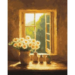 Set pictura pe numere, cu sasiu, Dupa amiaza eterna, 40x50 cm