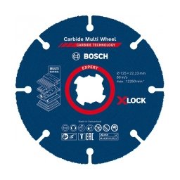 Bosch - EXPERT Carbide Multi Wheel - Disc taiere multimaterial, X-LOCK, 125x22.2x- mm, 10 buc