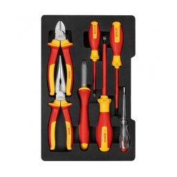 Bosch - 1600A02NG3 - Trusa scule de mana clesti si surubelnite, 7 bucati, izolatie 1000 V