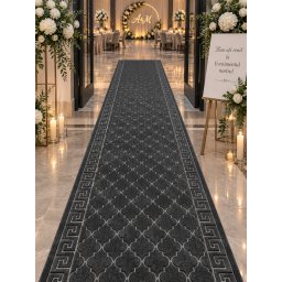 Traversa Versace, Tesatura Plata, Latime 0.8m, Marime 100 x 400 cm, Gri, , Antialergica, Polipropilena, Living, Dormitor, Coridor, Hol