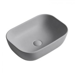 Lavoar dreptunghiular Fluminia Crius 45, 5cm, gri deschis mat