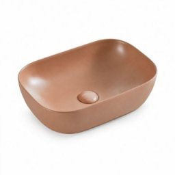 Lavoar dreptunghiular Fluminia Crius 45, 5cm, mattone, caramiziu mat
