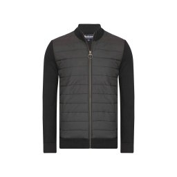 BARBOUR Jachetă Essential Carn Baffle Zip Through Knitted Jumper MKN1104 bk31 black/mode