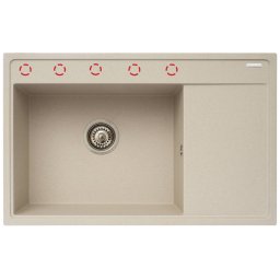 Chiuveta de bucatarie Pyramis CAMEA 79*50 1B1D BEIGE
