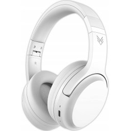 Casti Wireless Audeeo ANC Autonomie 22h Microfon Alb