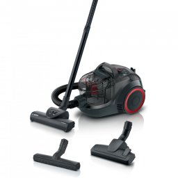 Aspirator fără sac Bosch BGS21POW2 ProPower Series 4, 750 W, 2 l, Power AirCycle, filtru HEPA, 78 dB, negru/roșu