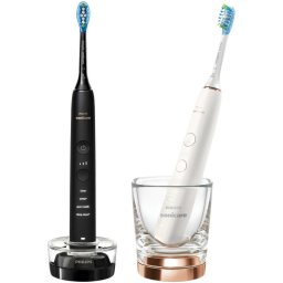 Periuțe de dinți electrice PHILIPS Sonicare DiamondClean 9000 HX9914/57, Black & White
