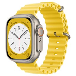 Curea pentru Apple Watch 1/2/3/4/5/6/7/8/SE/SE 2/Ultra (42/44/45/49mm) - Techsuit Watchband (W038) - Yellow