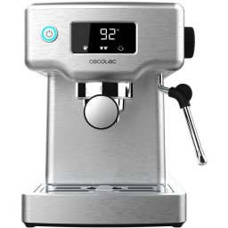 Espressor Power Espresso 20 Barista Compact, 1465 W, 1.8 l, 20 bar, 2 cesti, evaporator, Argintiu