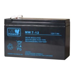 Acumulator stationar AGM VRLA MW, 12V, 7Ah, pentru aplicatii stationare si sisteme de alimentare, BAT12V7MW
