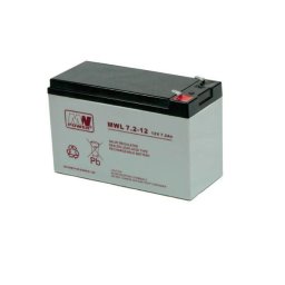 Acumulator stationar AGM VRLA MW Power, 12V, 7.2Ah, fara intretinere, terminale Faston T1/F1, curent maxim incarcare 1.75A, descarcare maxima 105A/5s, 151x65x100mm, MWLD 7.2-12, BAT12V7.2MWLD