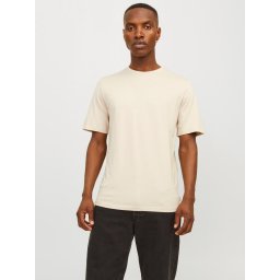 Jack & Jones Tricou basic barbati, Noos, Regular fit, Crem (SELECTATI MARIMEA: XS)