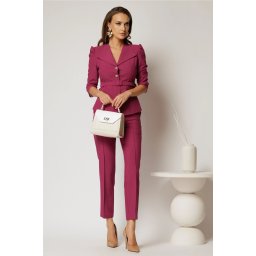 Compleu DY Fashion magenta format din sacou si pantaloni