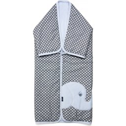 Paturica multifunctionala cu broderie Elefant Womar Zaffiro AN-OWZF-04EL (Culoare: Roz/Gri)