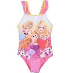 Costum baie Disney Princess SunCity ET1812 (Marime: 4 ani (104 cm), Culoare: Roz Deschis)