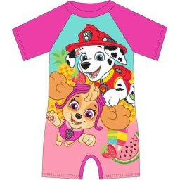 Costum de baie UV cu maneci scurte si fermoar Paw Patrol Girl EPLUSM EPMPAW52442225 (Culoare: Roz, Marime: 86/92)