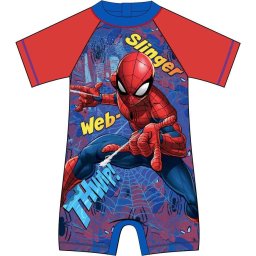Costum de baie UV cu maneci scurte si fermoar Spiderman EPLUSM EPMSPS52441437 (Culoare: Albastru, Marime: 86/92)