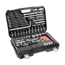 Yato - YT-38872 - Set capete chei tubulare, 6-32 mm, patrat 1/2 inch, 3/8 inch si 1/4 inch, 128 bucati