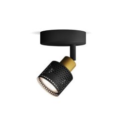 Spot Philips Niall GU10, negru/alama, 1x5W, pentru iluminat de accent
