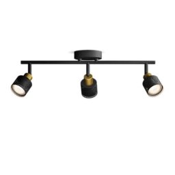 Spot Philips Niall, GU10, negru/alamă, pentru iluminat direcționat