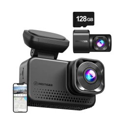 Camera video auto Camera Auto REDTIGER VC70 Dual, 4K + 2.5K, WiFi, GPS, Night Vision, Mod Parcare, Card 128GB Inclus