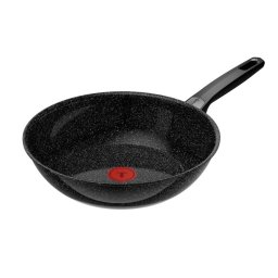 Tigai si seturi Tigaie wok Tefal Expertise Ceramic G2021932, 28 cm, aluminiu, invelis ceramic antiaderent, suprafata minerala rezistenta la zgarieturi, Thermo-Signal™, inductie, negru