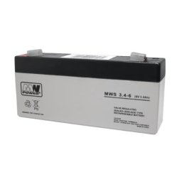 Acumulator stationar AGM VRLA MWS, 6V, 3.4Ah, pentru aplicatii stationare si sisteme de alimentare de rezerva, BAT6V3.4