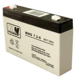 Acumulator stationar AGM VRLA MWS, 6V, 7.2Ah, pentru aplicatii stationare si sisteme de alimentare de rezerva, BAT6V7.2