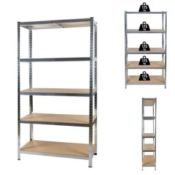 Raft metalic cu 5 polite, capacitate 175kg/polita, total 875 kg, cadru otel, 180x90x40 cm
