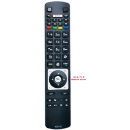 RC5118 Telecomanda pentru LCD NEI,AKAI, DIGIHOME, FINLUX, HITACHI, TELEFUNKEN cu NETFLIX varianta mica cu tastele V, V-, P, P- din silicon