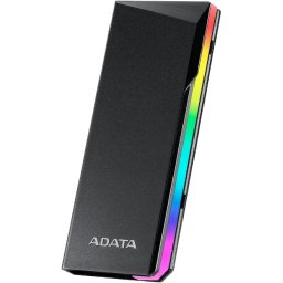 RACK extern ADATA, pt. SSD, M.2 S-ATA NGFF si M.2 PCIe NVME, interfata PC USB 3.2 Gen2, gri metalizat, RGB, "AEC700GU32G2-CGY" (timbru verde 0.8 lei)
