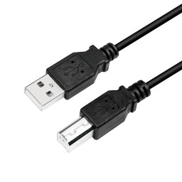 CABLU USB LOGILINK pt. imprimanta, USB 2.0 (T) la USB 2.0 Type-B (T), 2m, negru, "CU0007B" (timbru verde 0.08 lei)
