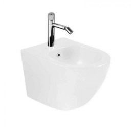 Bideu suspendat compact Fluminia Ricci, alb lucios