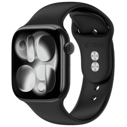 Curea Tech-Protect Silicone pentru Apple Watch 49mm / 46mm / 45mm / 44mm Series, Neagra