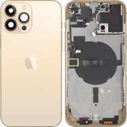 Capac Baterie Apple iPhone 13 Pro Max, Cu Carcasa Mijloc, Auriu, Swap Premium