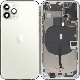 Capac Baterie Apple iPhone 11 Pro, Cu Carcasa Mijloc, Argintiu, Swap Premium