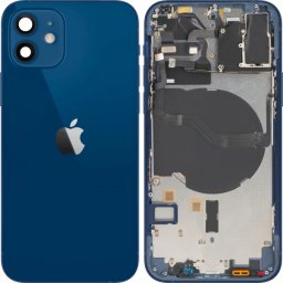 Capac Baterie Apple iPhone 12, Cu Carcasa Mijloc, Albastru, Swap Premium
