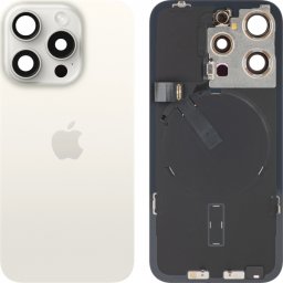 Capac Baterie Apple iPhone 15 Pro, Alb (White Titanium), Swap Premium