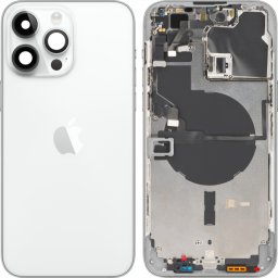 Capac Baterie Apple iPhone 14 Pro Max, Cu Carcasa Mijloc, Argintiu, Swap Premium