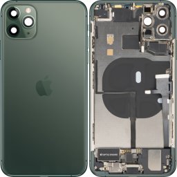 Capac Baterie Apple iPhone 11 Pro Max, Cu Carcasa Mijloc, Full Parts, Verde (Midnight Green), Swap Premium