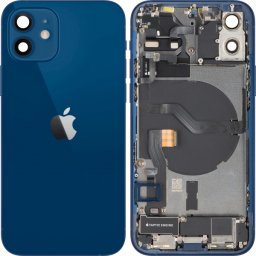 Capac Baterie Apple iPhone 12, Cu Carcasa Mijloc, Full Parts, Albastru, Swap Premium
