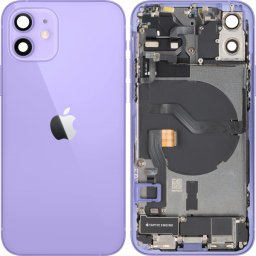 Capac Baterie Apple iPhone 12, Cu Carcasa Mijloc, Full Parts, Mov, Swap Premium