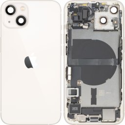 Capac Baterie Apple iPhone 13, Cu Carcasa Mijloc, Full Parts, Alb (Starlight), Swap Premium