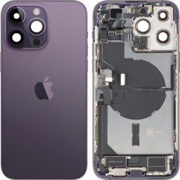 Capac Baterie Apple iPhone 14 Pro Max, Cu Carcasa Mijloc, Full Parts, Mov (Deep Purple), Swap Premium